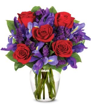 Rose in Purple Bouquet