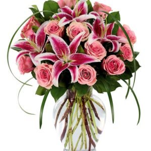Sophisticated Rose & Stargazer Bouquet