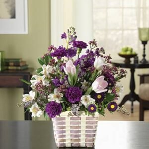 Purple Floral Basket
