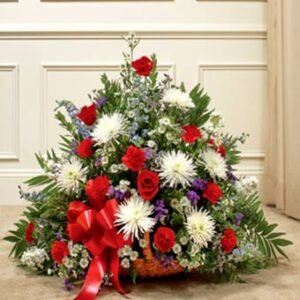 Red, White & Blue Mixed Fireside Basket