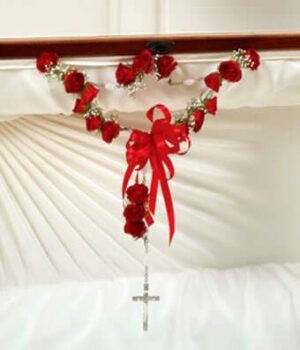 Rosary With Red Spray Roses