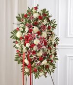 Red Mixed Sympathy Standing Spray