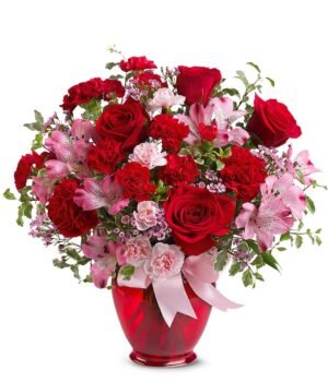 Light Pink in Red Bouquet