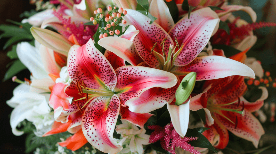 bouquet of Asiatic lilies