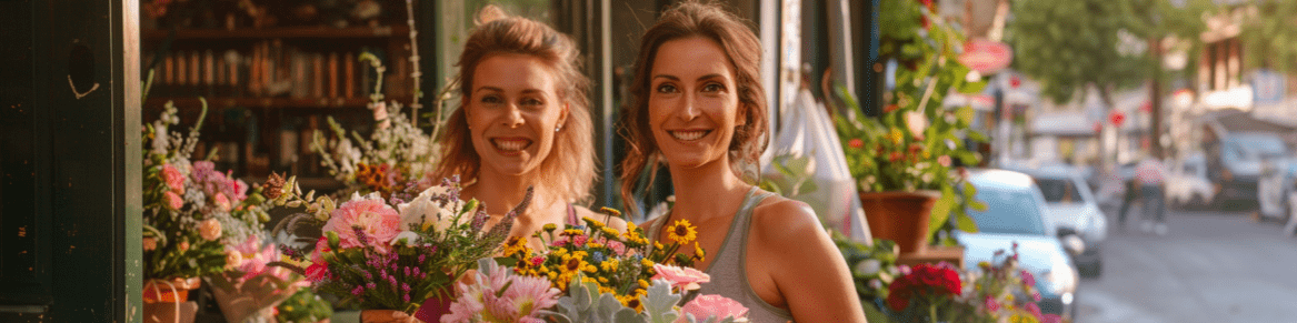 Michelle and Joann at Local Florist