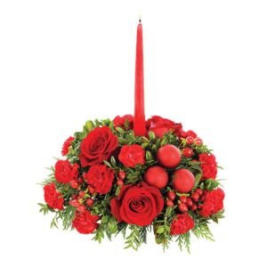Red & Green Christmas Centerpiece