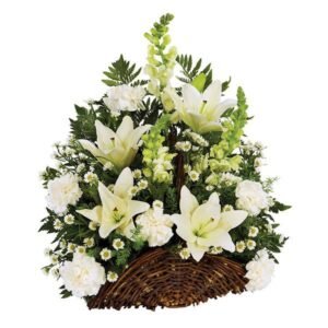 Fireside Sympathy Basket - All White