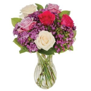 Multicolor Jewel-Toned Rose Bouquet